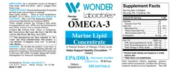 Label for Omega-3 Marine Lipid Concentrate