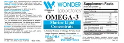 Label for Omega-3 Marine Lipid Concentrate