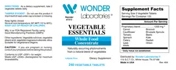 Label for Vegetable Essentials