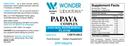 Label for Papaya Complex Natural Peppermint Flavor