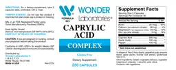 Label for Caprylic Acid Complex