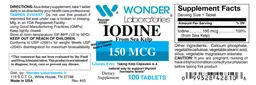 Label for Iodine from Sea Kelp 150 mcg