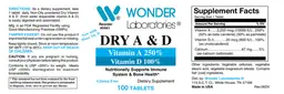 Label for Dry A & D