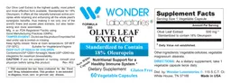 Label for Olive Leaf Extract