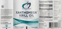Label for Xanthomega Krill Oil