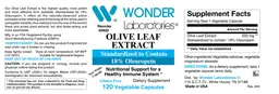 Label for Olive Leaf Extract