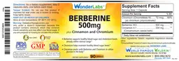 Label for Berberine 500 mg