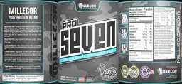Label for Pro Seven Vanilla Milkshake