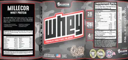 Label for Whey Cookies & Cream