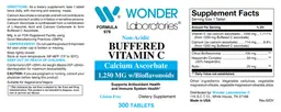 Label for Non-Acidic Buffered Vitamin C