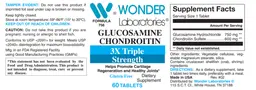 Label for Glucosamine Chondroitin 3X Triple Strength