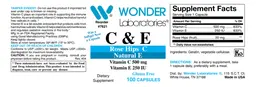 Label for C 500 mg & E 250 IU