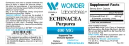 Label for Echinacea Purpurea 400 mg