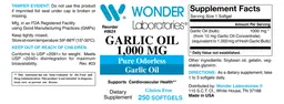 Label for Garlic Oil 1,000 mg