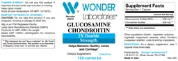 Label for Glucosamine Chondroitin 2X Double Strength