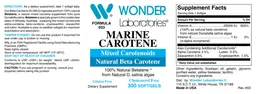 Label for Marine Carotene