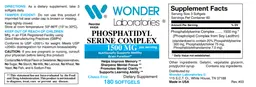 Label for Phosphatidyl Serine Complex 1500 mg