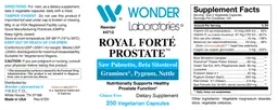 Label for Royal Forte Prostate
