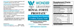 Label for Royal Forte Prostate