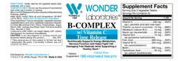 Label for B-Complex w/ Vitamin C