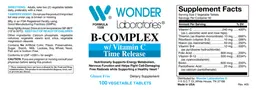 Label for B-Complex w/Vitamin C