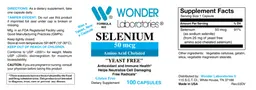 Label for Selenium 50 mcg