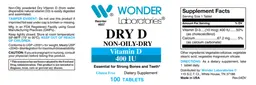 Label for Dry D 400 IU