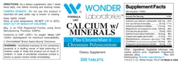 Label for Calcium w/ Minerals