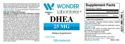 Label for DHEA 25 mg