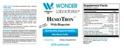 Label for HemoTron with BioPerine