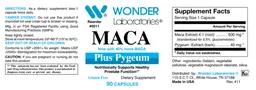 Label for MACA plus Pygeum