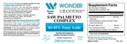 Label for Saw Palmetto Complex