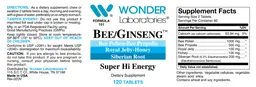 Label for Bee/Ginseng