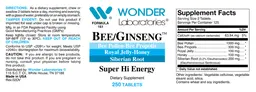 Label for Bee/Ginseng
