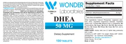 Label for DHEA 50 mg