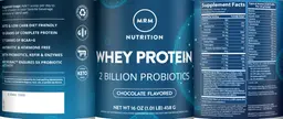 Label for Whey Protein Chocolate Flavored