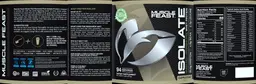 Label for Isolate Whey Protein Cappuccino Flavor