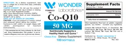 Label for Co-Q10 50 mg