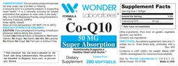 Label for Co-Q10 50 mg