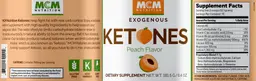 Label for Exogenous Ketones Peach Flavor