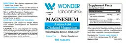 Label for Magnesium