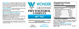Label for Phytosterol Complex 667 mg