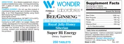 Label for Bee/Ginseng