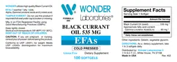 Label for Black Currant Oil 535 mg