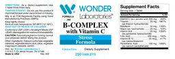Label for B-Complex with Vitamin C