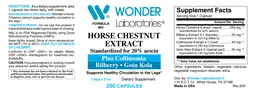 Label for Horse Chestnut Extract
