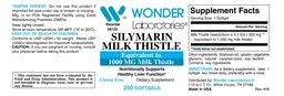 Label for Silymarin Milk Thistle