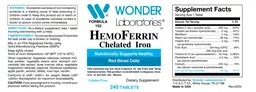 Label for HemoFerrin Chelated Iron