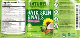 Label for Hair, Skin & Nails