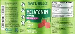 Label for Melatonin Gummies Strawberry Flavor